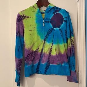 Tie-Dye Zip-Up Hoodie
